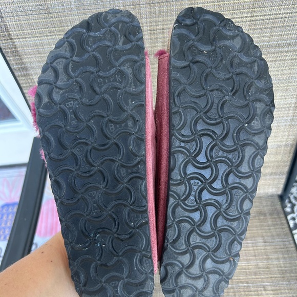 Birkenstock size 38 or 7 Shearling Arizona Pink Fuchsia Sandals slip on shoes - Picture 6 of 7